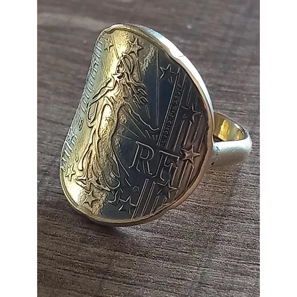 Bague pièce de monnaie 20 cent euro