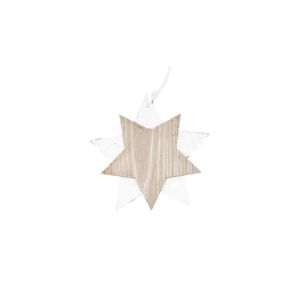 Etoile blanche en bois
