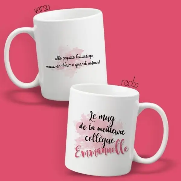 Mug personnalisable recto/verso de La Meilleure collègue