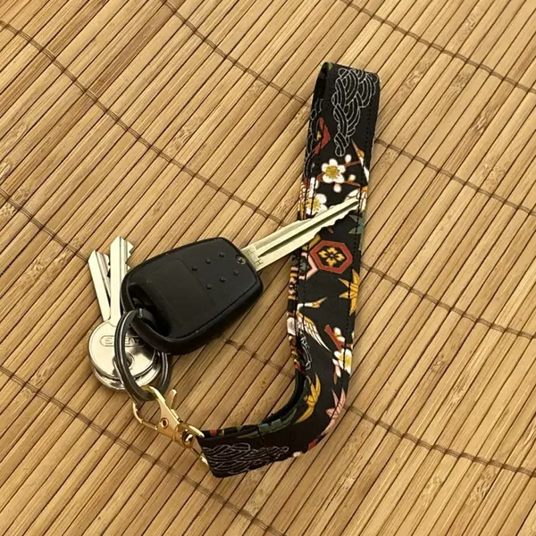Porte-clés lanière héron japonais