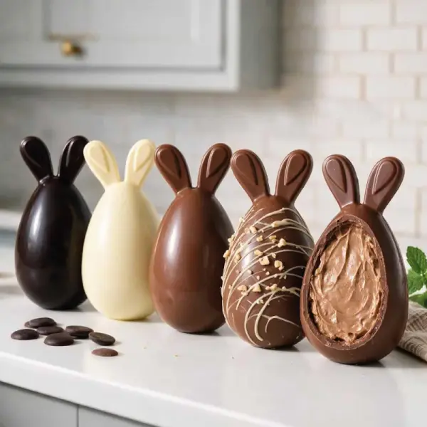Moule chocolat en 3 parties Oeuf lapin