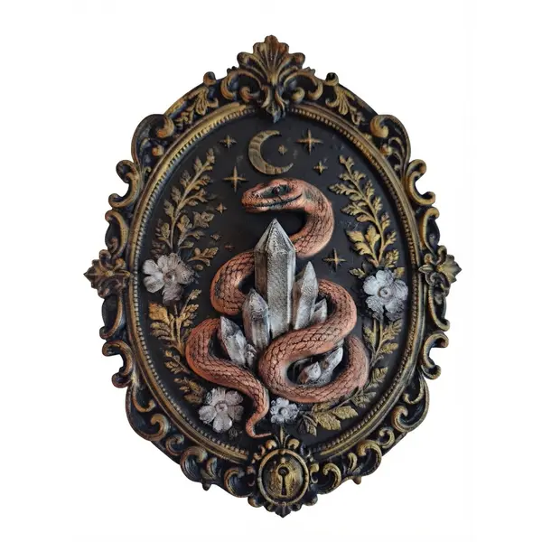 Cadre baroque gothique halloween sorcière serpent