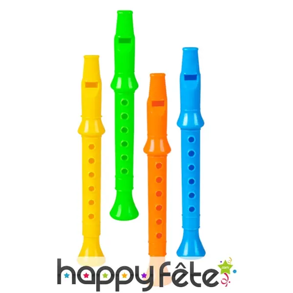 4 flûtes multicolores