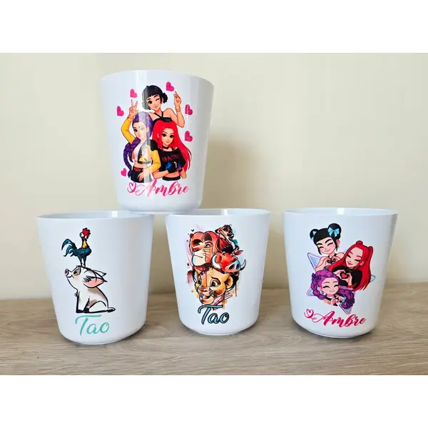 Verre gobelet enfant personnalisé thème de votre choix
