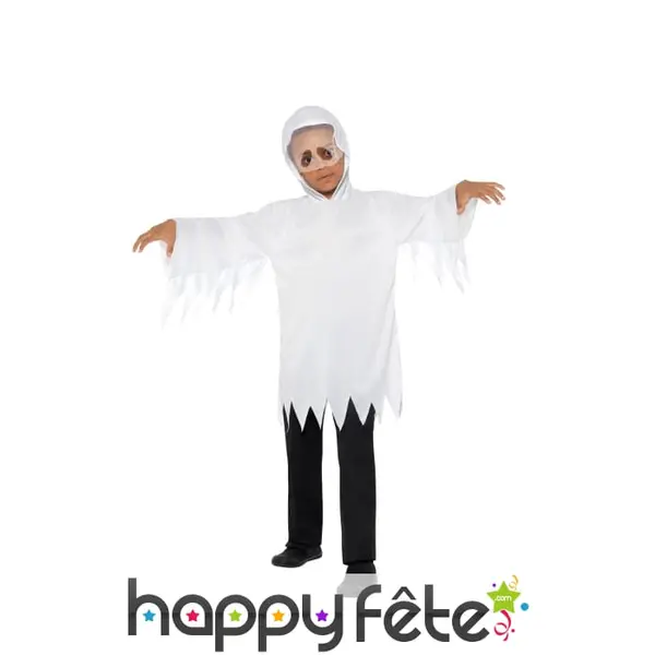 Déguisement de petit fantôme blanc