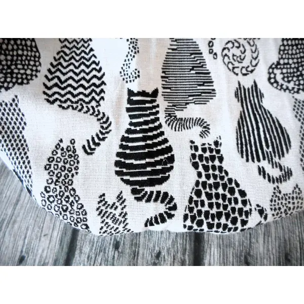 Sac banane pour homme ou femme, jacquard chats gris, sac bandoulière, cadeau femme homme, cadeau anniversaire fêtes
