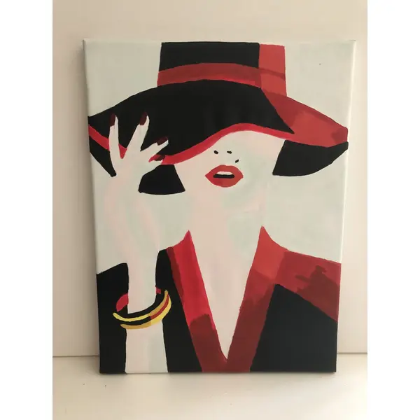 Tableau toile tendue peinture acrylique réf 9086
