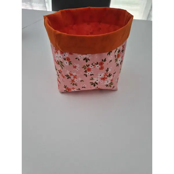 Panier de rangement en tissu - fourre-tout carré de 13,5cm - fait main