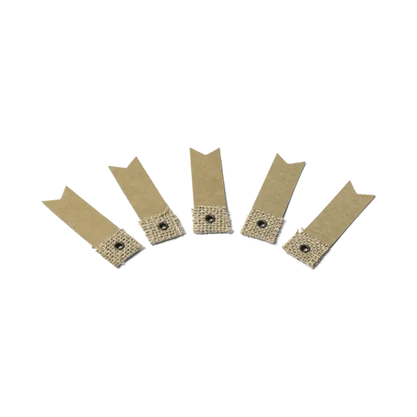 10 étiquettes fanion kraft & jute