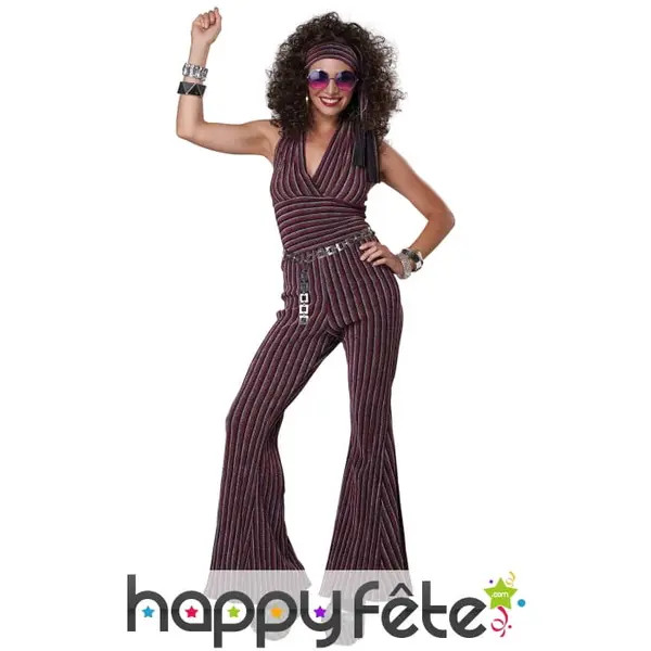 Ensemble disco ligné et dos nu pour femme
