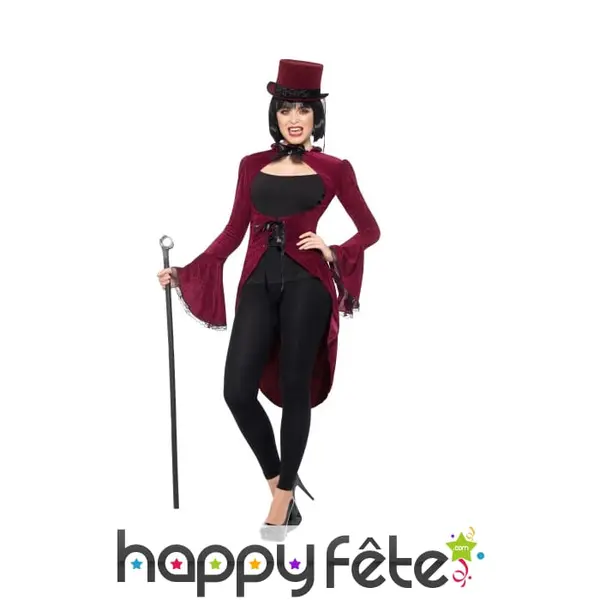 Veste queue de pie de vampire pour femme
