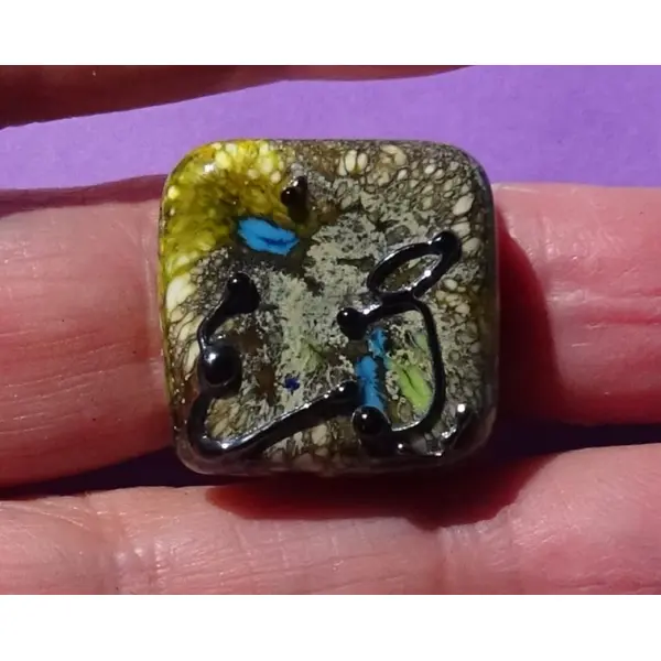 Bague, verre filé, lampwork, verre de murano, bag.1660