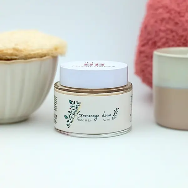 Gommage doux, lin & prune, 50ml