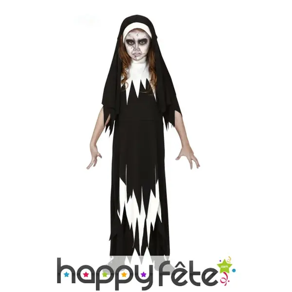 Tenue de religieuse fantôme pour enfant