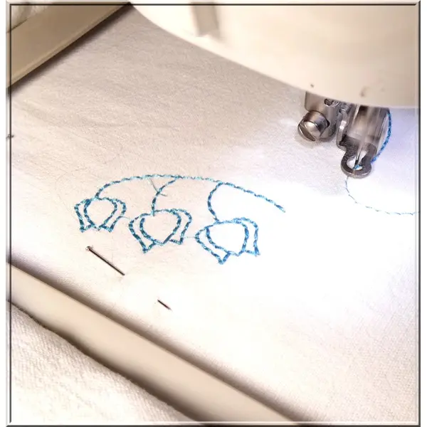 Le moineau et le muguet : fichier broderie machine