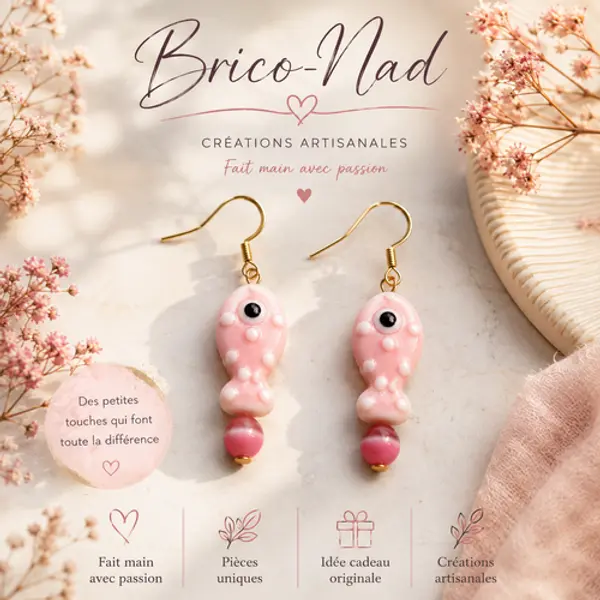 Boucles d’oreilles poisson