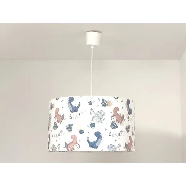 Abat-jour enfant dinosaures – déco chambre bébé, garçon, préhistoire, aventure, nature, cadeau anniversaire
