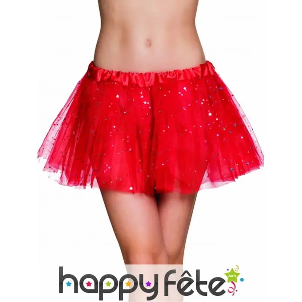 Tutu rouge étoilé pour femme