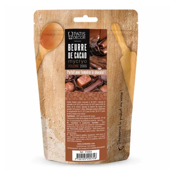 Beurre de cacao Mycryo en poudre - 200g