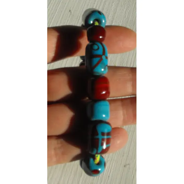 Bracelet perles en verre filé bracel.0588