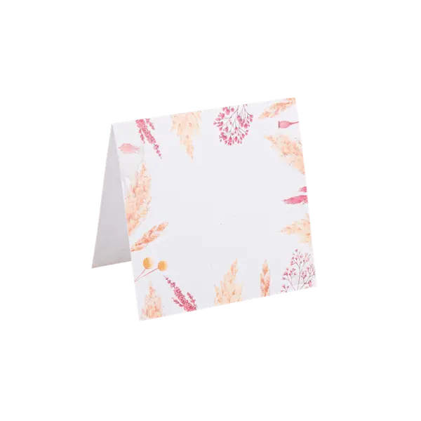 10 marque-places Fleurs sauvages colorées-5x5cm