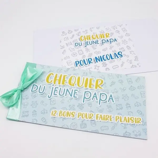 Chéquier du jeune papa - Cadeau original - Boîte à papa | Idée cadeau fête des pères