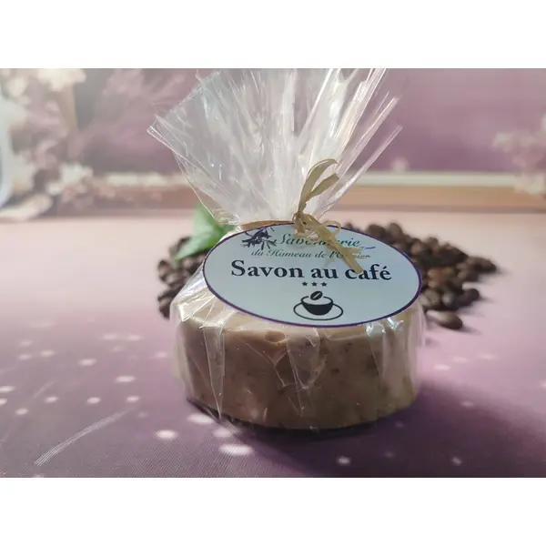 Savon exfoliant au café.