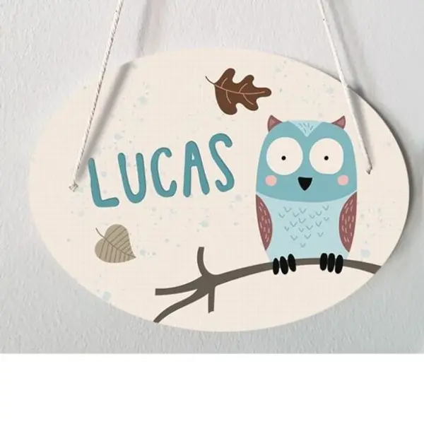 Plaque de porte chambre d'enfant personnalisable - modèle Lucas
