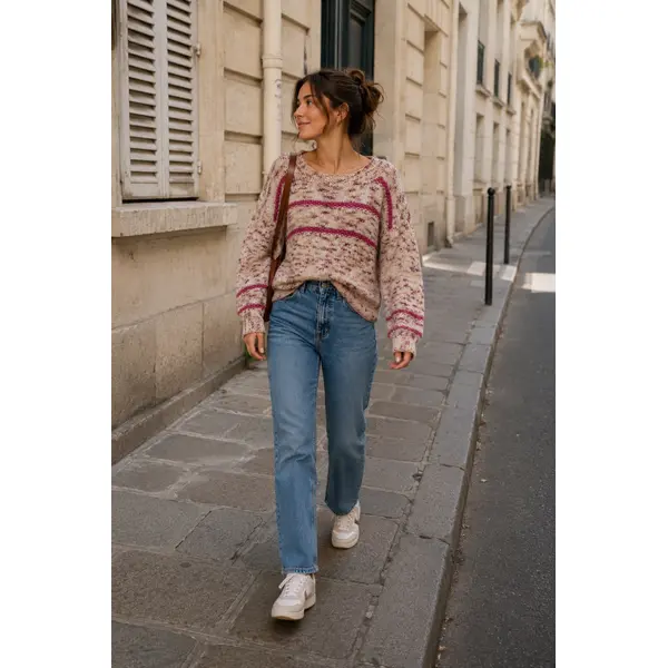 Pull "rose tendre"