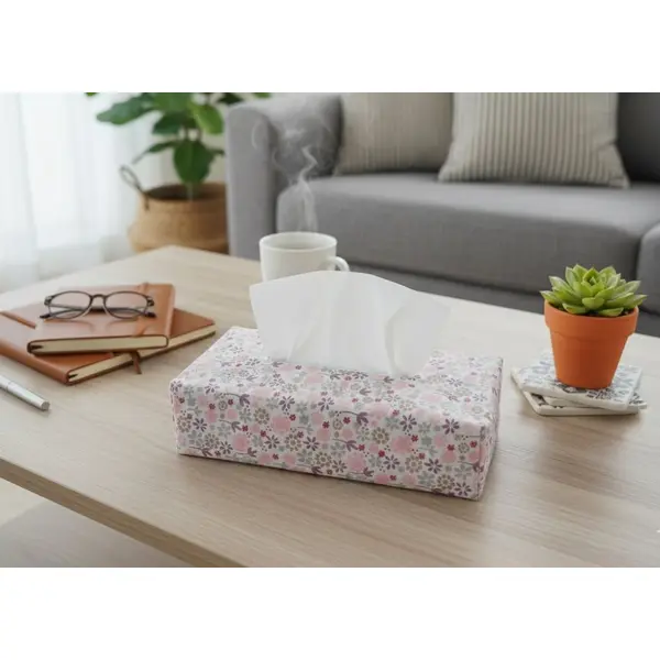 Housse pour boite à mouchoirs coton imprimé