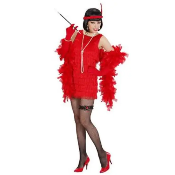 Déguisement de Femme - Charleston de Luxe avec Gants et Bandeau - Taille XL