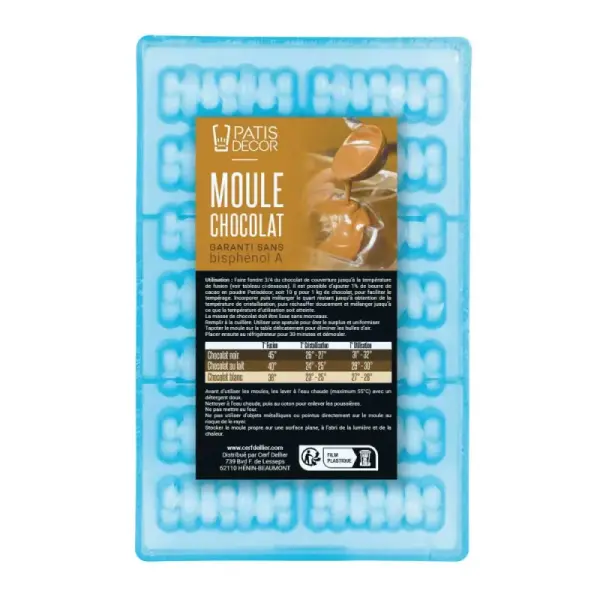 Moule chocolat 14 Barrettes