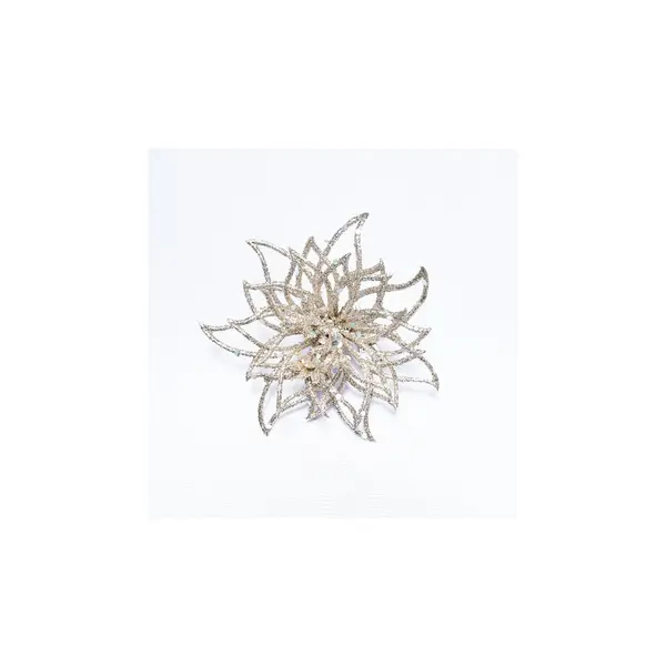 Fleur décorative champagne à clip