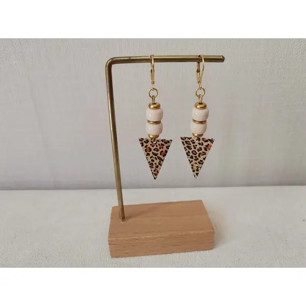 Boucles d'oreilles acier inoxydable pendentif triangle fer