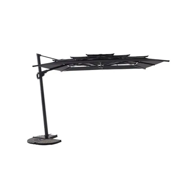 Parasol déporté EOLE anthracite D.300 x H.250cm