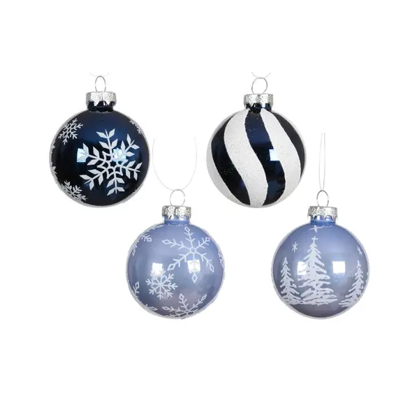 16 Boules en verre assortie