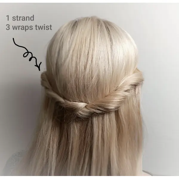 Bandeau inversé en laiton – outil de coiffure pour cheveux tressés – couronne halo minimaliste