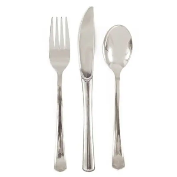 Sachet de 18 Couverts Réutilisables - Argent