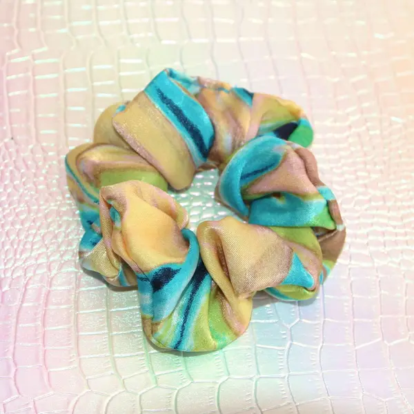 Chouchou en satin anti-nœuds pour cheveux fragiles et bouclés accessoire de coiffure