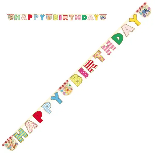 Guirlande Winnie l'oursons "HAPPY BIRTHDAY"