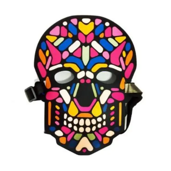 Masque Lumineux réactif au Son - Day Of The Dead - Calavera - Adulte