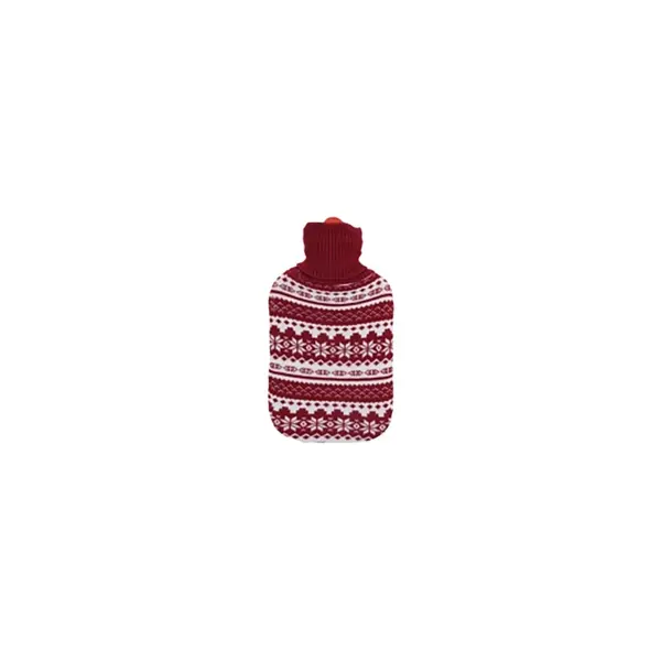 Bouillotte de Noël rouge avec flocons