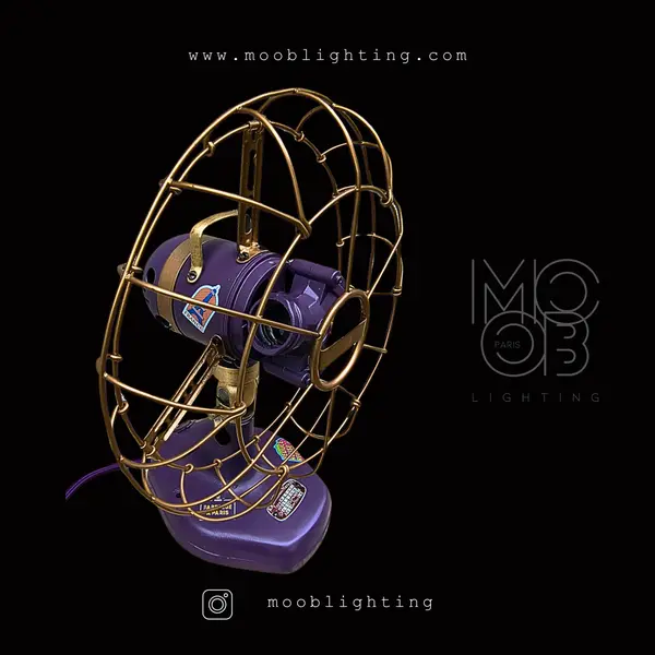 Lampe à poser ventilateur "marelli" années 50