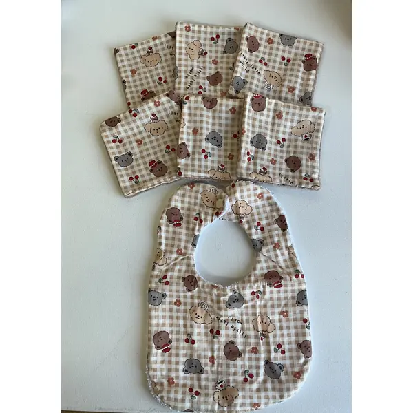 Lingettes bébé lavable+ bavoir