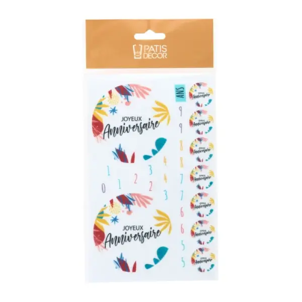 Décors en azyme assortis thème anniversaire n°6