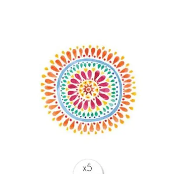 Sachet de 5 tatouages éphémères – Plume dorée