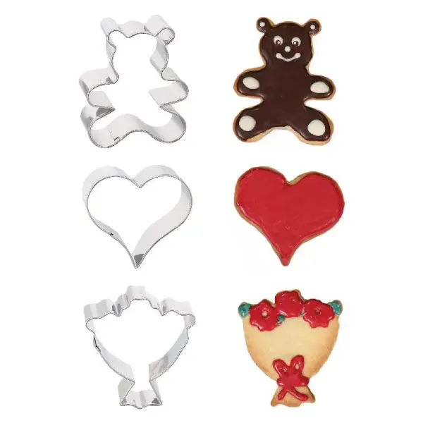 Emporte-pièces Saint Valentin assortis (x3)