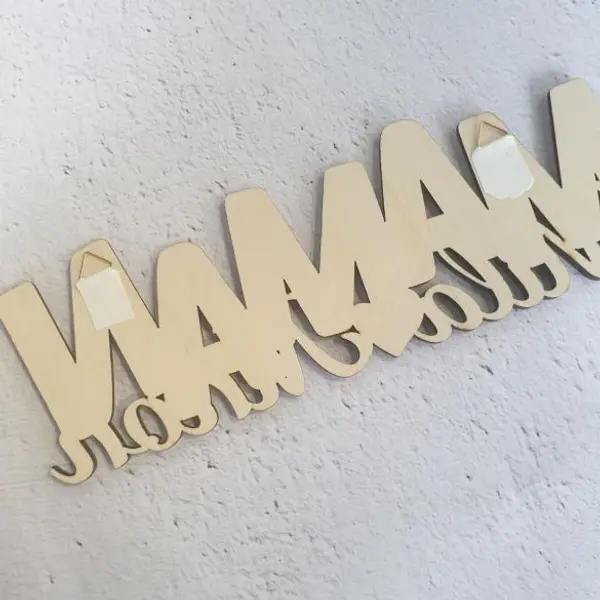 Structure bois Maman & prénoms | Cadeau fête des mères