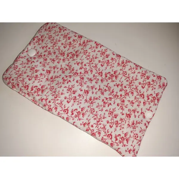 Pochette homéopathie tubes granules médicaments pharmacie housse tissu blanc fleurs anais