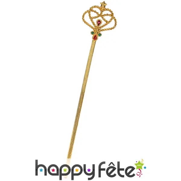 Baguette sceptre dorée de 38cm